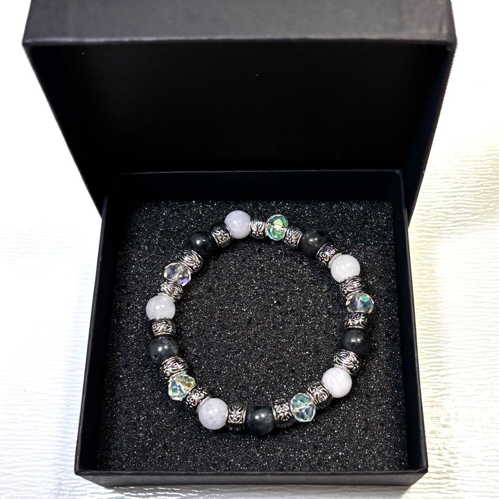 Dual Gemstone Bracelet with shine and sparkle for casual or evening wear.